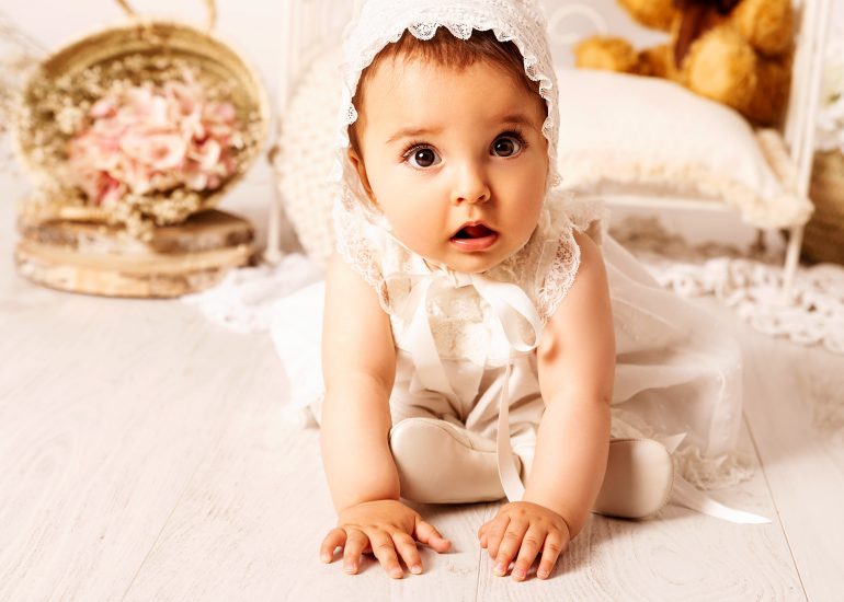 sesión de fotos bebé bautizo Marina de Oteo